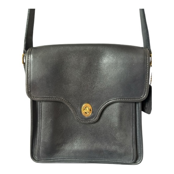 Coach Handbags - Rare Coach Black Shelton Turnbuckle Crossbody bag Vintage